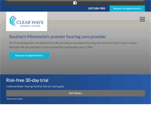 Tablet Screenshot of clearwavehearing.com